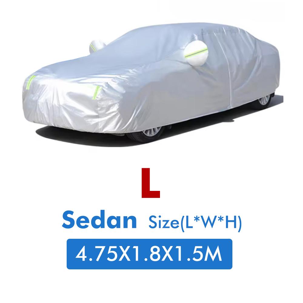 Car Cover Outdoor Protection Full Exterior Snow Cover Sunshade Dustproof Oxford Protection Cover Universal for Hatchback Sedan