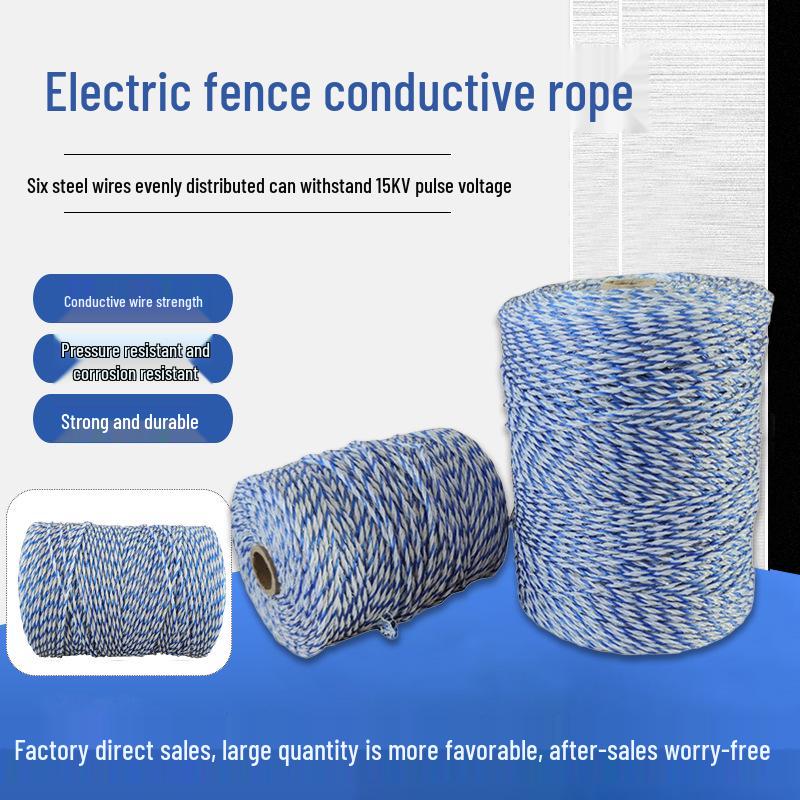 

Electric Fence Conductive Rope for Livestock 200m/Roll