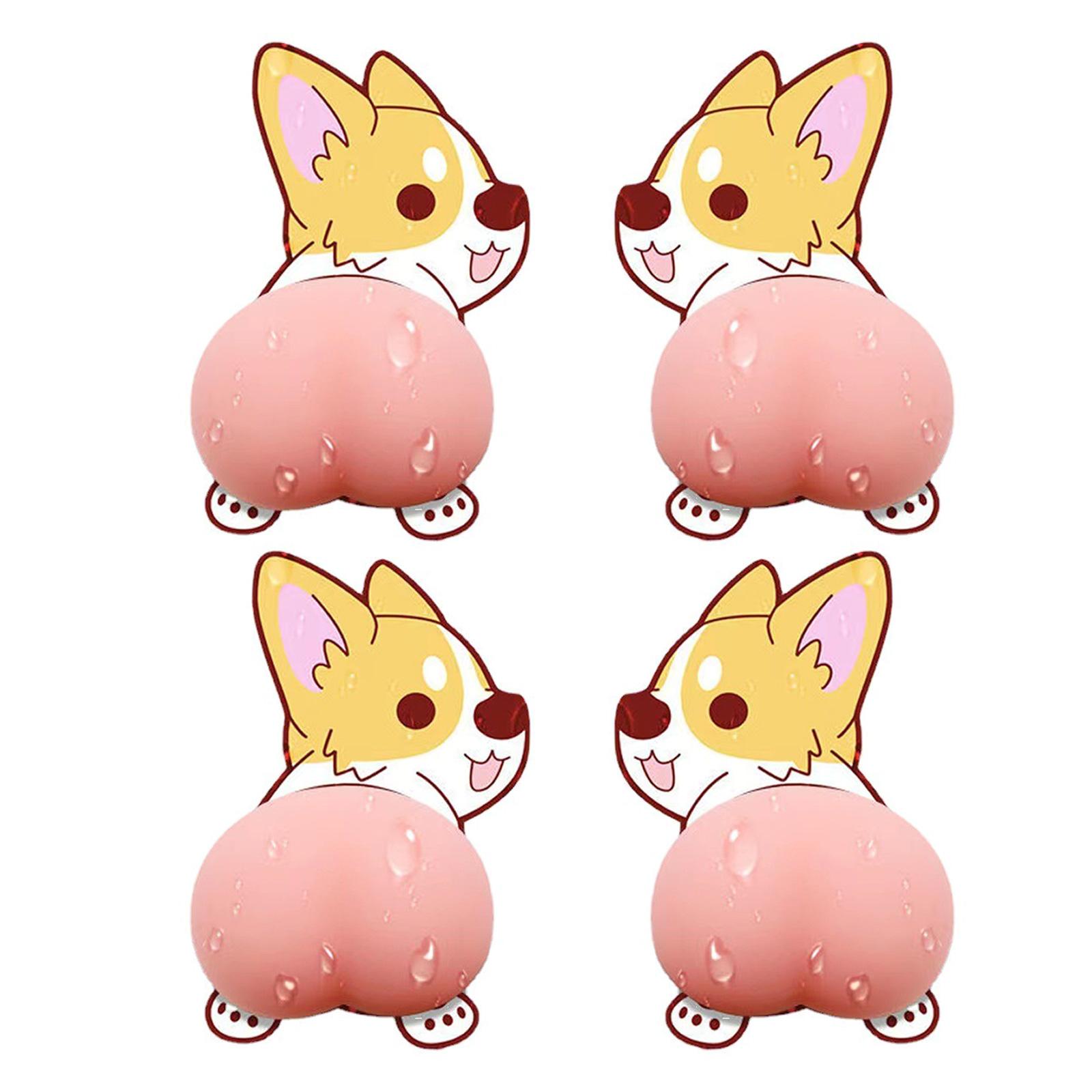 

3D силиконовая симпатичная наклейка на бампер автомобиля, мультяшная, противоударная, противоцарапающая, защита двери, зеркала заднего вида, украшение для телефона