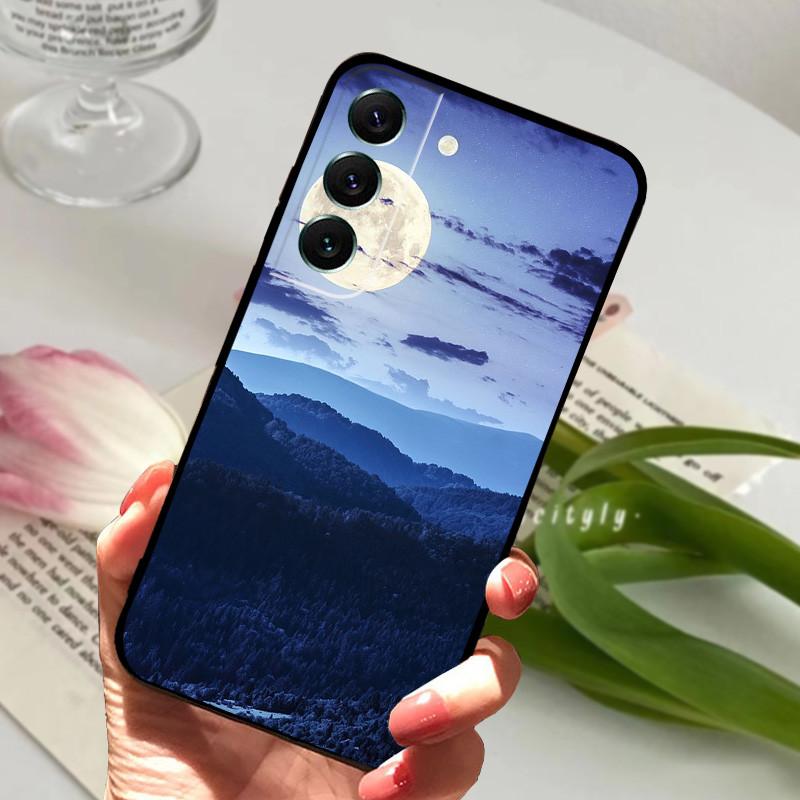Case For Samsung S22 Fundas S22 Plus 5G Soft Silicone Phone Cover For Samsung Galaxy S22 Ultra S22+ Black Matte Bumper Shell