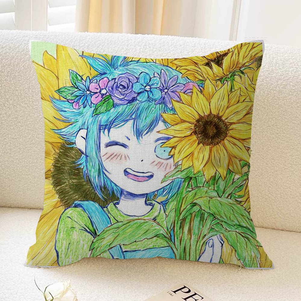 Hot Game Omori Cushion Cover Car Throw Pillow Case For Sofa Car Christmas Gift Xcm Xcm