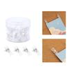 80/90PCS Push Pins with Clear Clip for Cork Board, Clear Push Pins Clip Notice Board Thumb Tacks for for Notes Photos