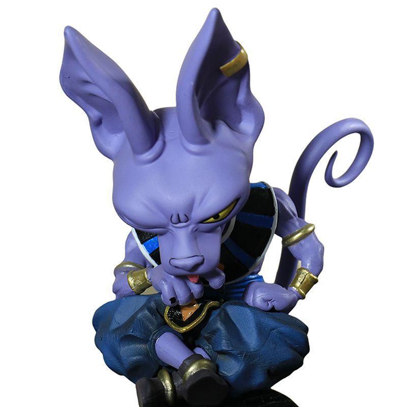 14cm Anime Dragon Ball Super Beerus Sitting Posture Anime Figure Action  Figure Brinquedos Model Toys Doll Room Decoration Gift