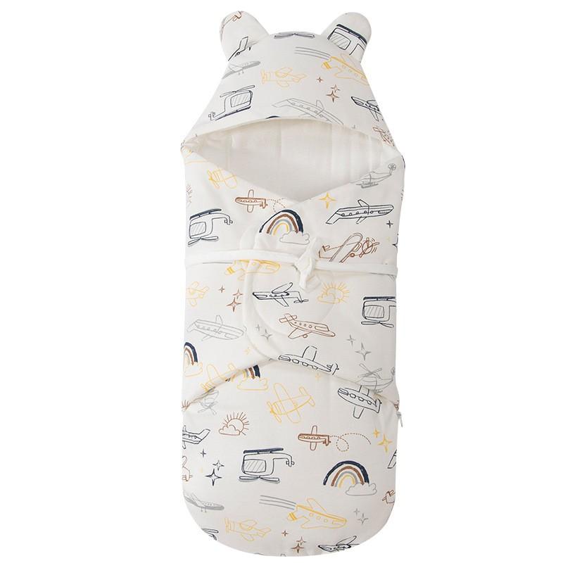 Neugeborenen Baumwoll-Swaddle-Decke mit Reißverschluss Herbst Baby Schlafgebrauch 80cm Länge A-Qualität Sicherheit