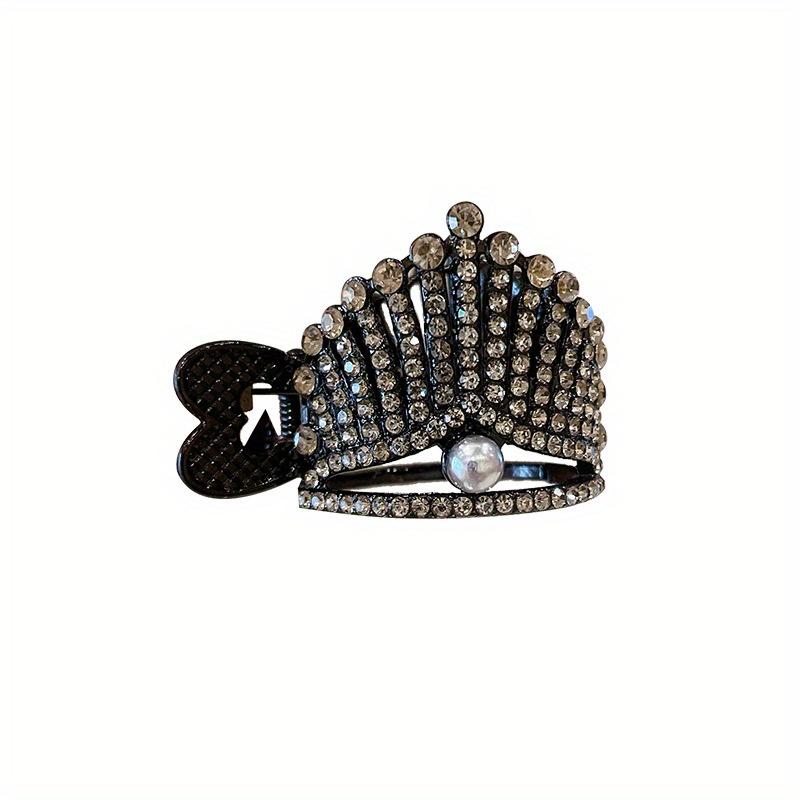 [Glamouröse Haarklammer] Elegante 1-teilige Kristall-Haarklammer in Hai-Form für Frauen | Funkelndes Strass-Design, robuste Legierung, ideal für dicke, lange Haare, Pferdeschwänze