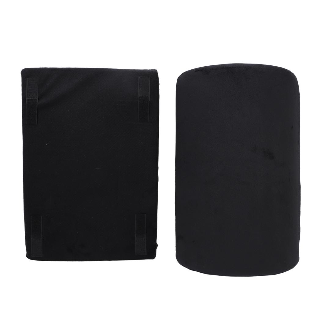 Foot Rest Black Ergonomic Height Adjustable Half Cylinder High Rebound Memory Foam Footstool for