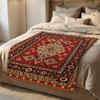 VintagePersianRug Throw Short Plush Throw Blanket Soft Skin-Friendly Multi-Scene Home Office