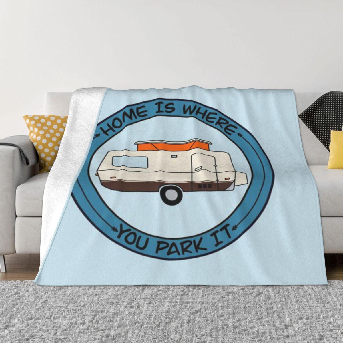 Home Is Where You Park It - Eriba Troll Pan Custom Gift An Ultra-Soft Micro Fleece Blanket 50x60in