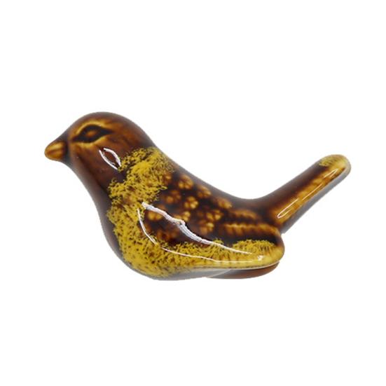 Uchwyt do szafy w stylu retro Mini gładki wygodny uchwyt ze śrubą dekoracja mebli ceramiczny ptak w kształcie lamparta gałka do szuflady na szafę strona główna