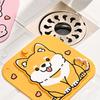Silicone Floor Drain Cover Cartoon Dog Sewer Filter Pad  for Bathroom Hair Collection