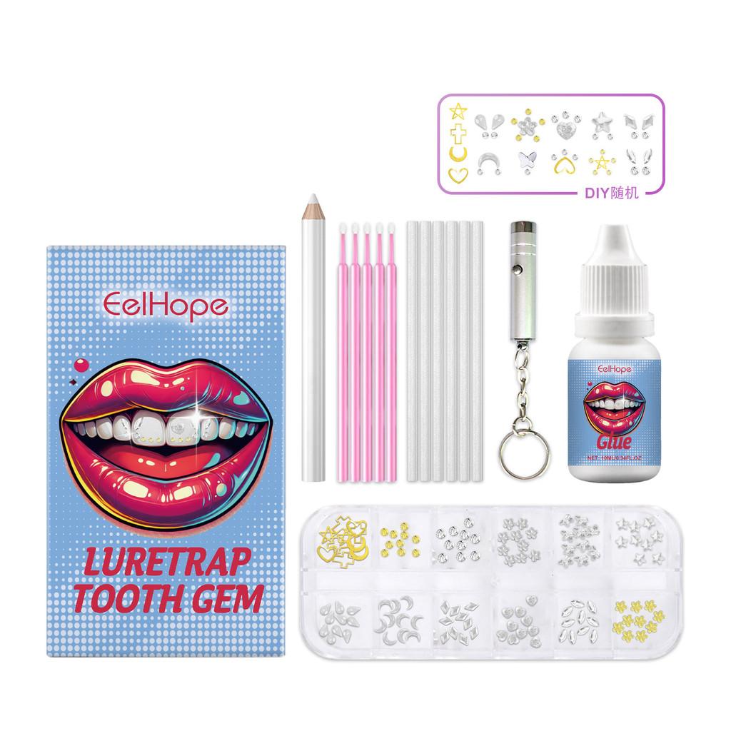 

Стильный набор для красоты зубов Eelhope Сверкающие декоративные драгоценные камни для сияющих улыбок