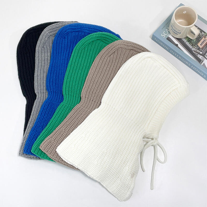 

Women s Couple Beanie Golji Button Long Hooded Hat C6672_White