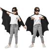 2Pcs Bat Wing Cloak Cape with Eye Mask Halloween Bat Costume Accessories Cosplay Vampires Costumes for Dressing Up Party
