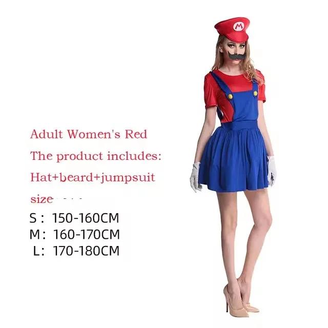 Disguise Men Luigi Deluxe Adult Costume Super Brothers Costume Cosplay Fancy Dress Outfit Halloween womens with Hat and Mustache M