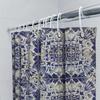 Vintage Blue White Floral Shower Curtain Polyester Fabric Waterproof Bathroom Decor Home Kitchen Decoration