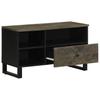 Vidaxl TV Cabinet, Black, 80X33X46 Cm, Solid Mango Wood