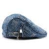 1pc Four Seasons Denim Solid Newsboy Caps Men Washed Flat Peaked Cap Women Painter Beret Hats,Men Painter Beret Hats for Tralve