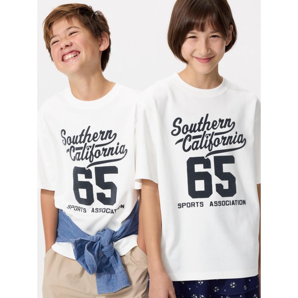 Uniqlo Japan Aerism Cotton Graphic Crewneck Tee