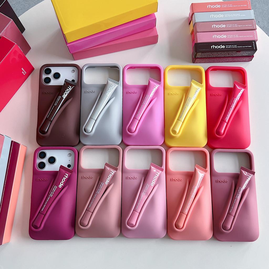 Etui na telefon inspirowane szminką dla urządzeń Apple Silikonowe etui miękkie, odporne na wstrząsy z wzorem 3D Noś swoją szminkę