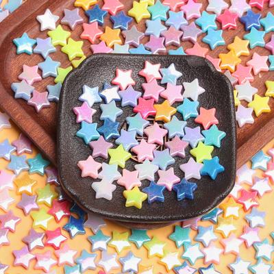 50 perline acriliche a forma di stella di colore AB 11 mm fai da te per la creazione di gioielli con ciondoli e bracciali