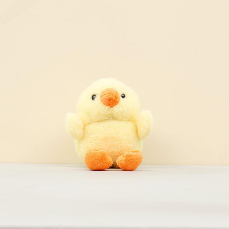 Adorable Small Yellow Chicken Plush Doll With Key Holder For Kids And Teens