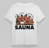 Women's Soft Oversize Classic T-Shirt Sauna Sausage Party Graphic Cotton Tee USA