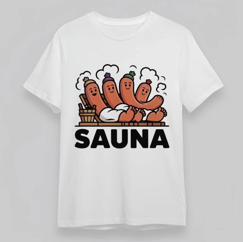 

Women s Soft Oversize Classic T-Shirt Sauna Sausage Party Graphic Cotton Tee USA 4XL