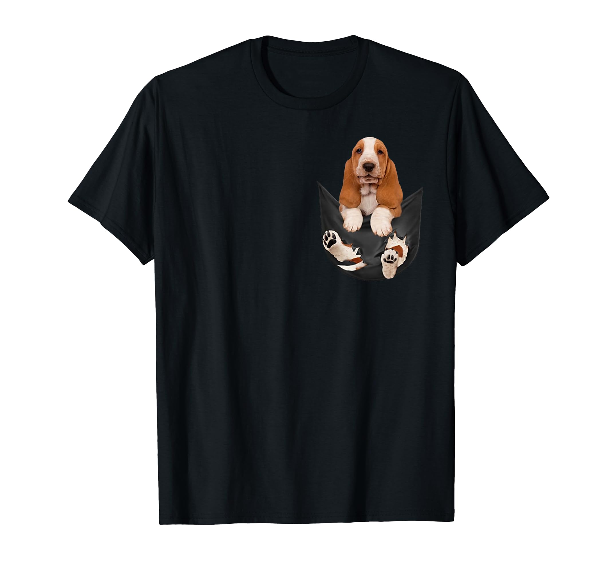 

Funny Basset Hound for Basset Hound Lovers - Basset Hound in Your Pocket T-Shirt