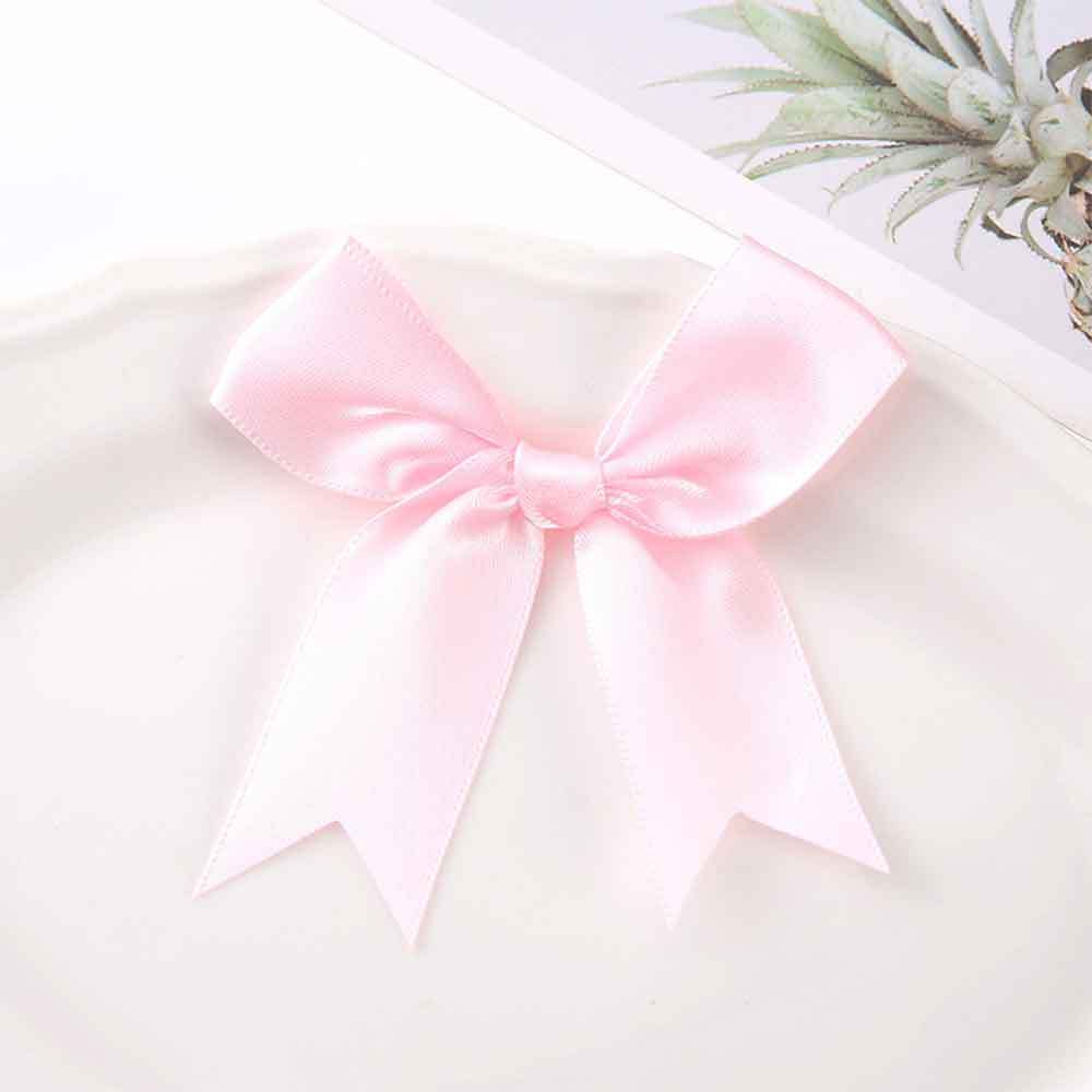 1PACK/50pcs, Pink and White Ribbon Bow 3.3 Inch Holiday Decoration, Party Supplies