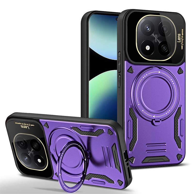 For Xiaomi Redmi Note 14 Pro Plus 5G Case Car Magnetic Ring Holder Phone Case for Redmi Note14 Pro + Plus 5G Armor Back Cover