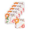 Strix Designs Disposable Square Paper Plates, 50 Count (5 Packs of 10), 15cm, Exotic Flower Pink Floral Style Square Plates, Pink and Orange Floral Pr