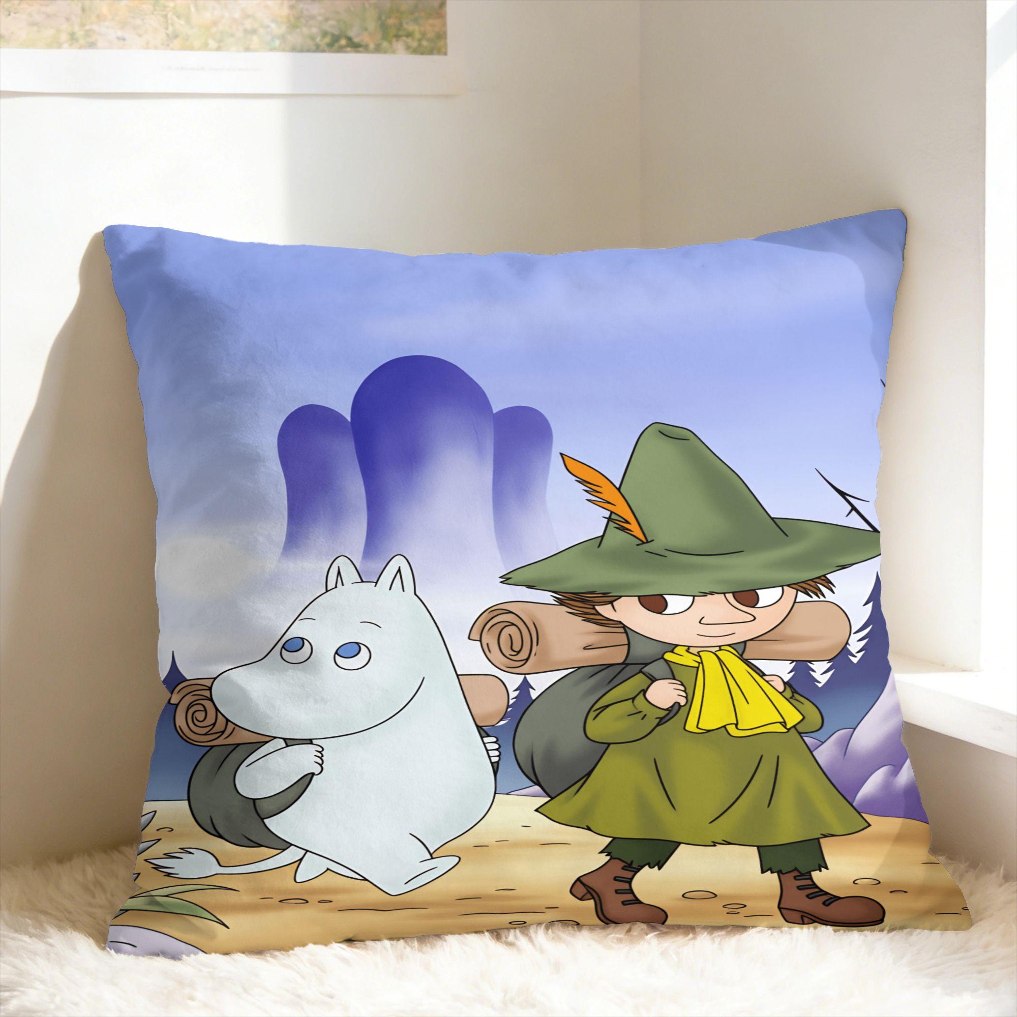 Schattige M-Moomins Kussensloop Comfortabele Kussensloop Grappige Kussensloop Voor Bank Woondecoratie 40x40cm