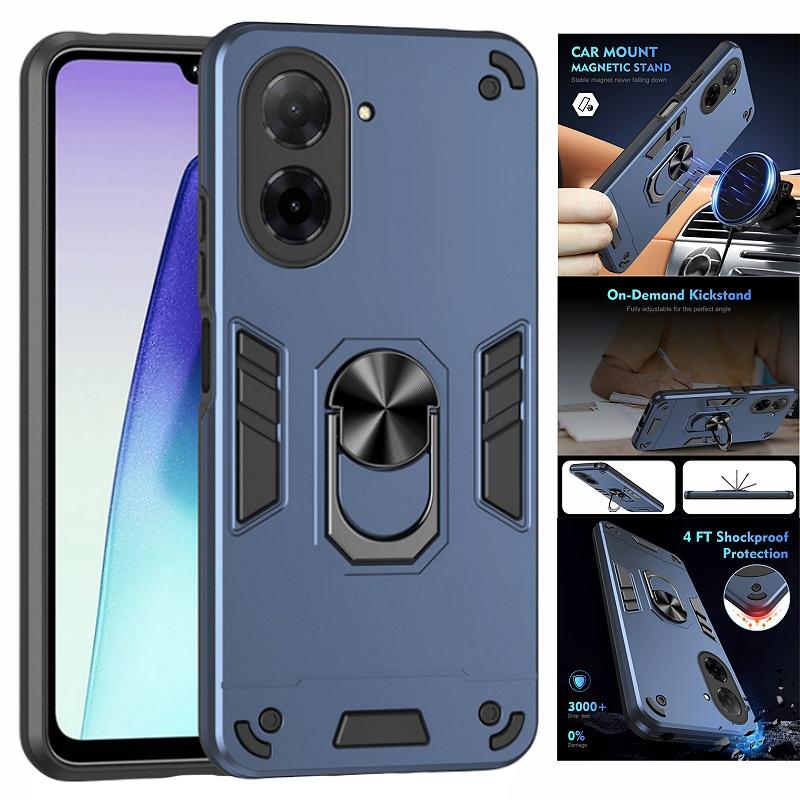 Armor Funda For Xiaomi Poco C71 4G Case Magnetic Holder Ring Armor Cases For Poko Little C71 C 71 PocoC71 4G Lens Protect Cover