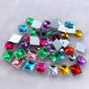 DIY 80pcs 12mm Crystal Acrylic Rhinestones Flatback Square Gems Strass Stone For Clothes Dress Craft -A54