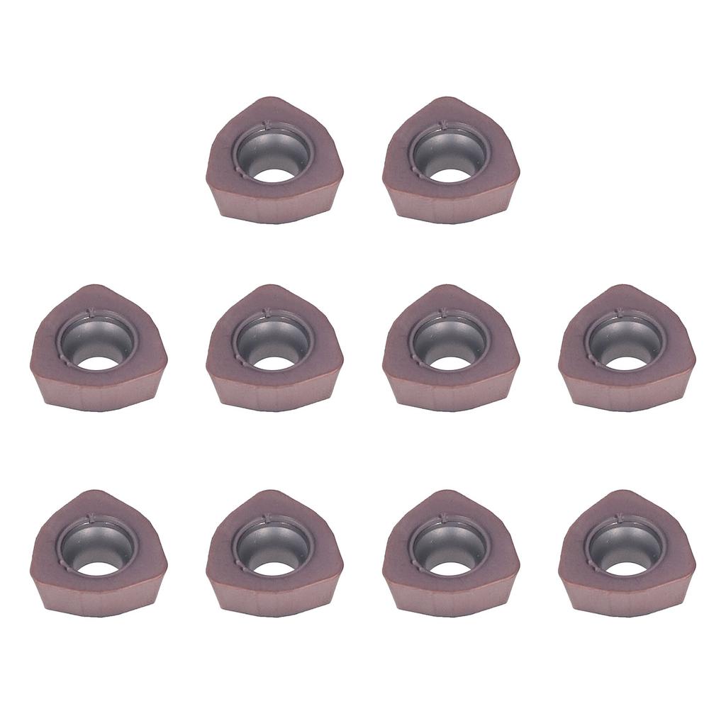 10 Pcs Carbide Turning Inserts Bronze Coated Lathe Milling Cutter for Steel Machining