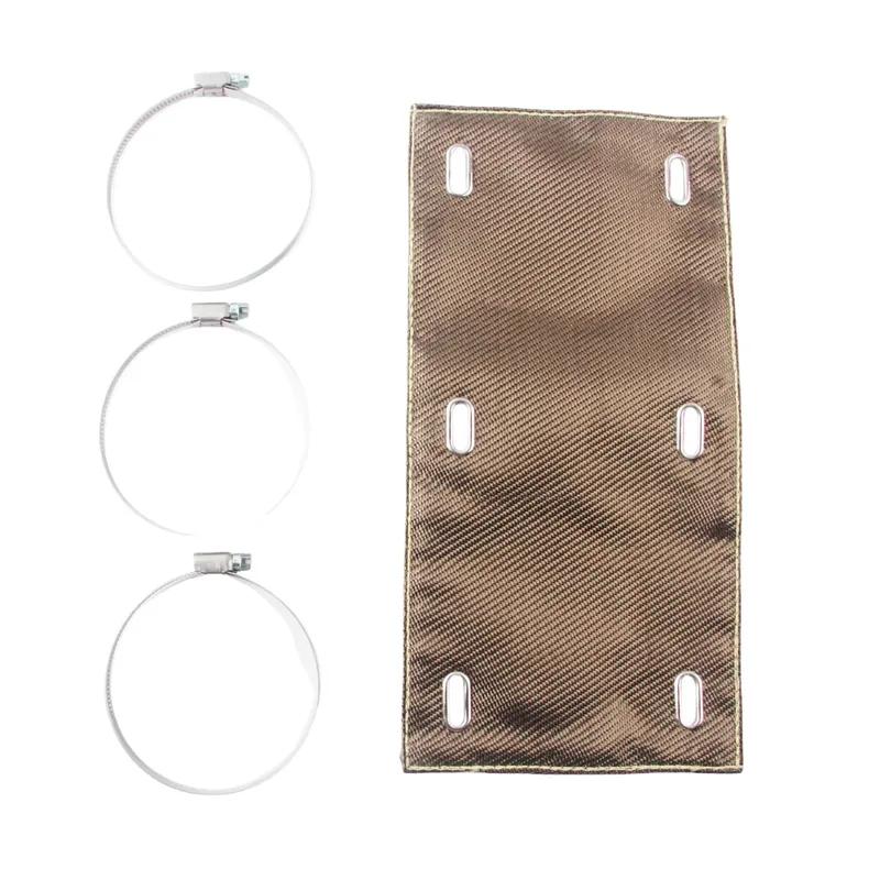 Titanium Pipe Shield Two-layer Material Design 6" x 12" Exhaust Heat Shield