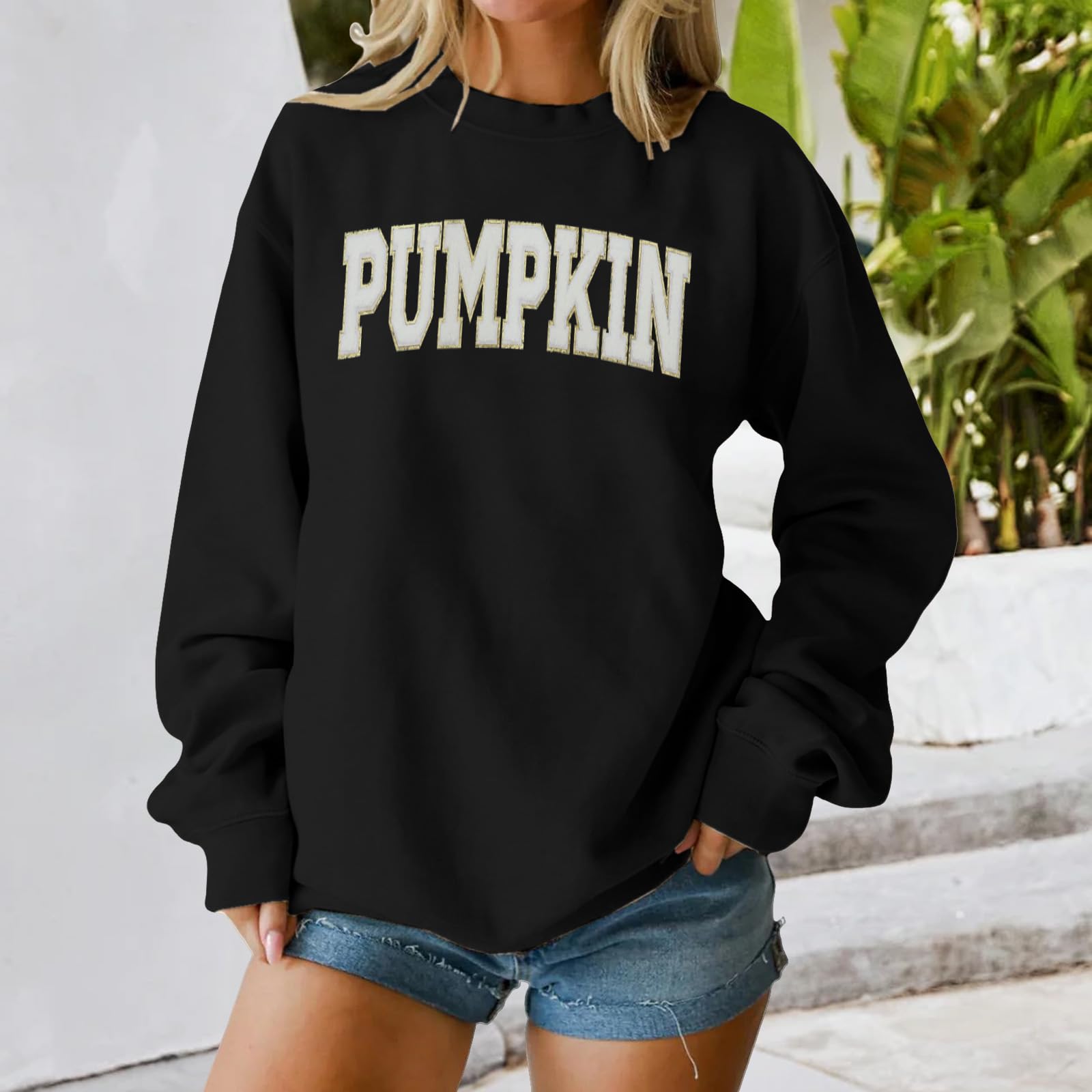 

Женские топы с круглым вырезом и принтом из хлопка, повседневная мода, длинный рукав, пуловер, топ, блузка S