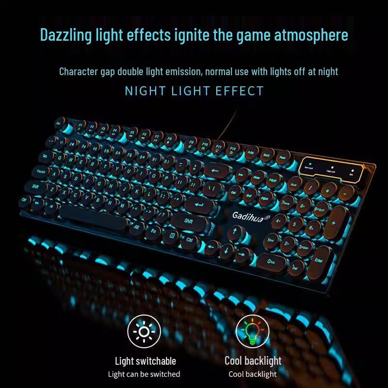 USB Wired Punk-Style Mechanical Gaming Keyboard