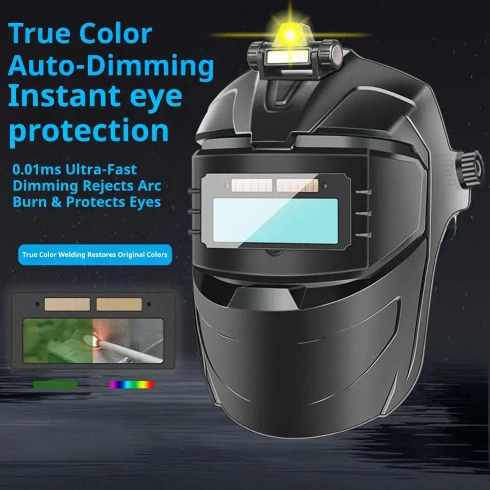 Flip Up Goggles Color Auto Darkening Welding Helmet Premium Face Hood Welder Mask with Light DIY