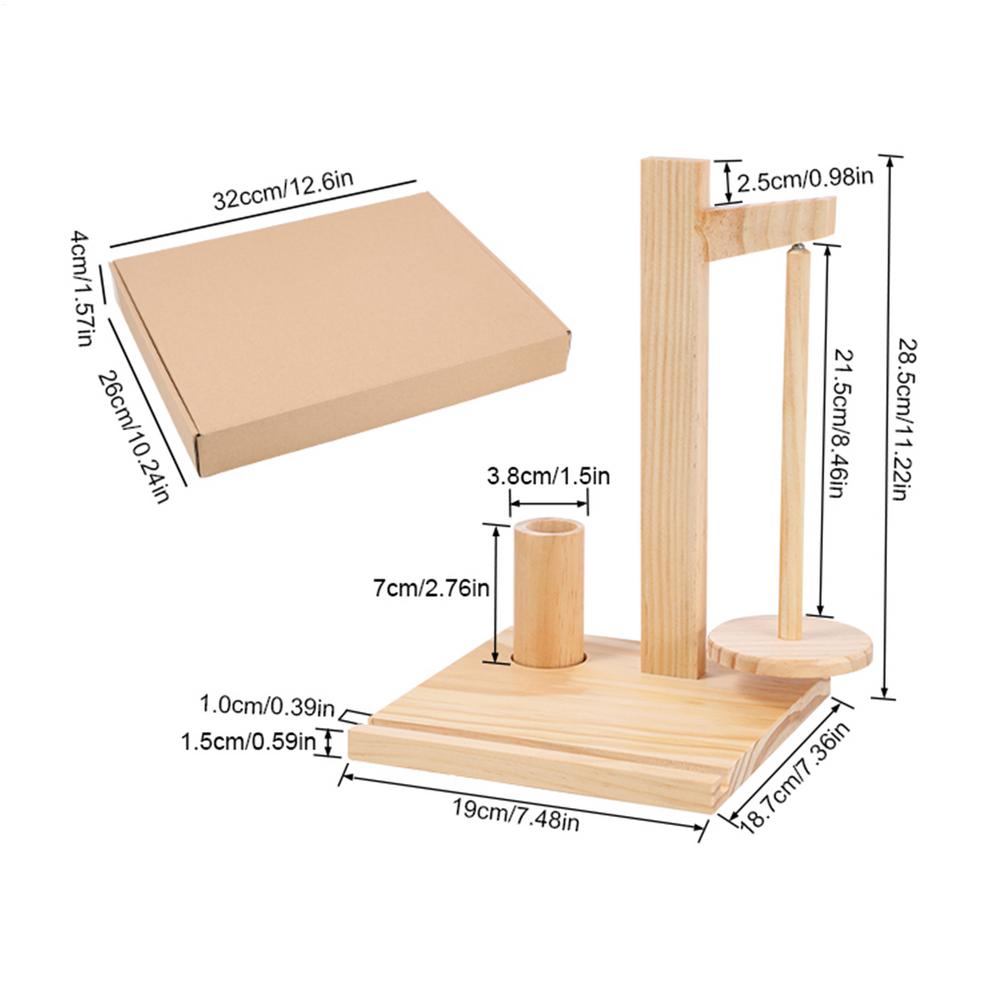 Dreh-Spinner Holz Garnhalter Spinn- Strickwerkzeuge Häkelhalter Drehbar Magnetische Garnspule Wollknäuel Aufwickler