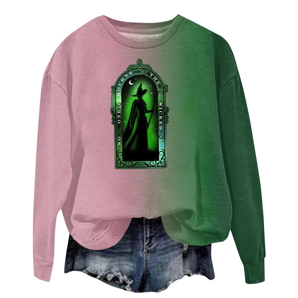 Women's Fashion Casual Long Sleeve Loose Printed Sweatshirt