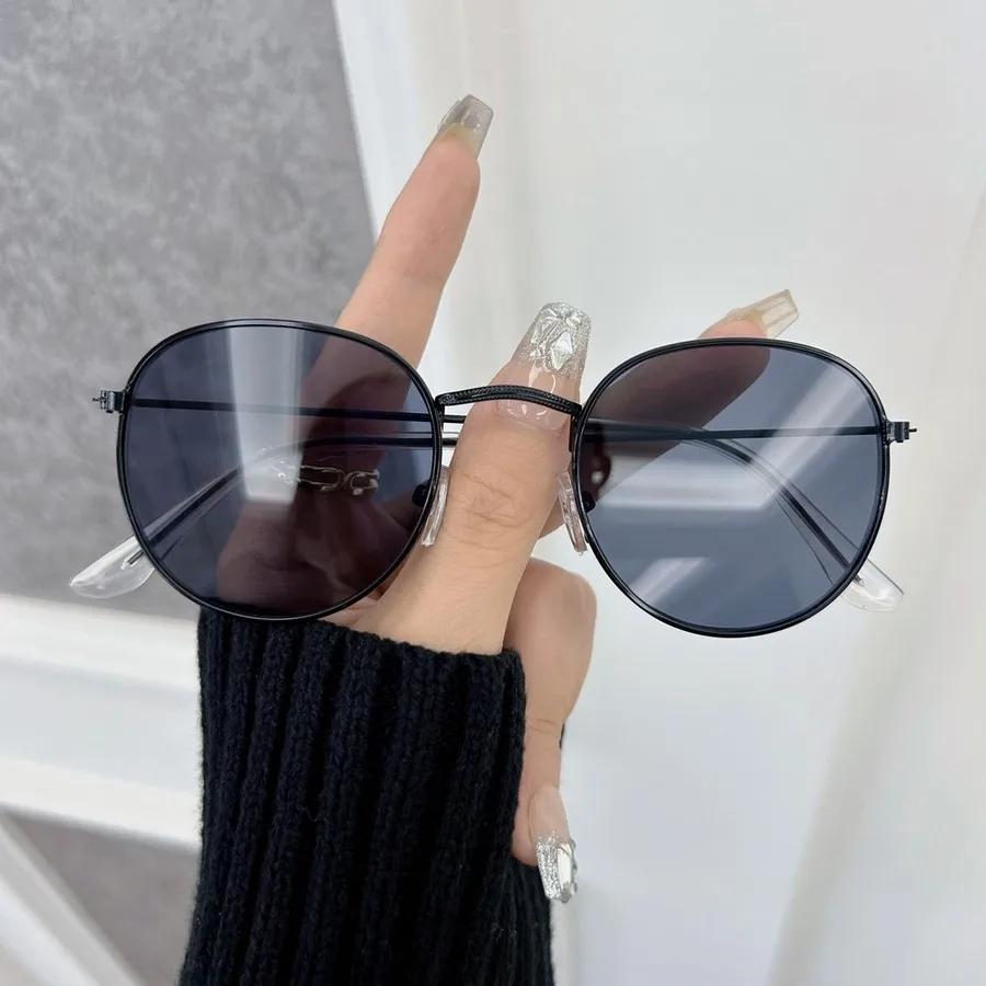 Designer Round Sunglasses Women Men Vintage Brand Oval Sun Glasses Female Male Small Frame Mirror Retro