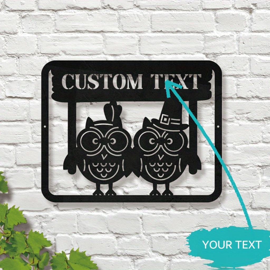Custom Owl Welcome Sign Classic Metal Home Decor No Power Needed Versatile Occasion