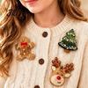 3D Embroidery Patch Christmas Felt Brooch Kit for Beginners, DIY Decorative Pins Set with Tools, Creative Sewing Projects Handmade Art Crafts Festive