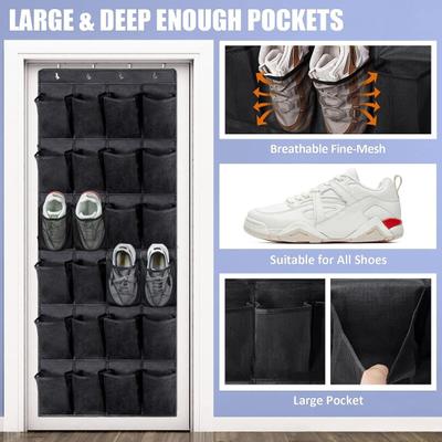 Borsa Porta Scarpe a 12/24 Scomparti Organizer Trasparente in Tessuto Oxford PVC Multi Strato Lavabile a Mano Porta Scarpe