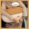 Adorable Mantou Shaped Plush Pillow - Soft Doll Cushion for Office & Home Decor