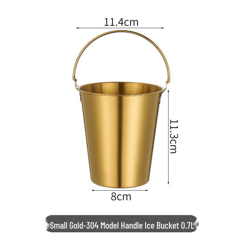 Stainless Steel Portable Ice Bucket with Tongs