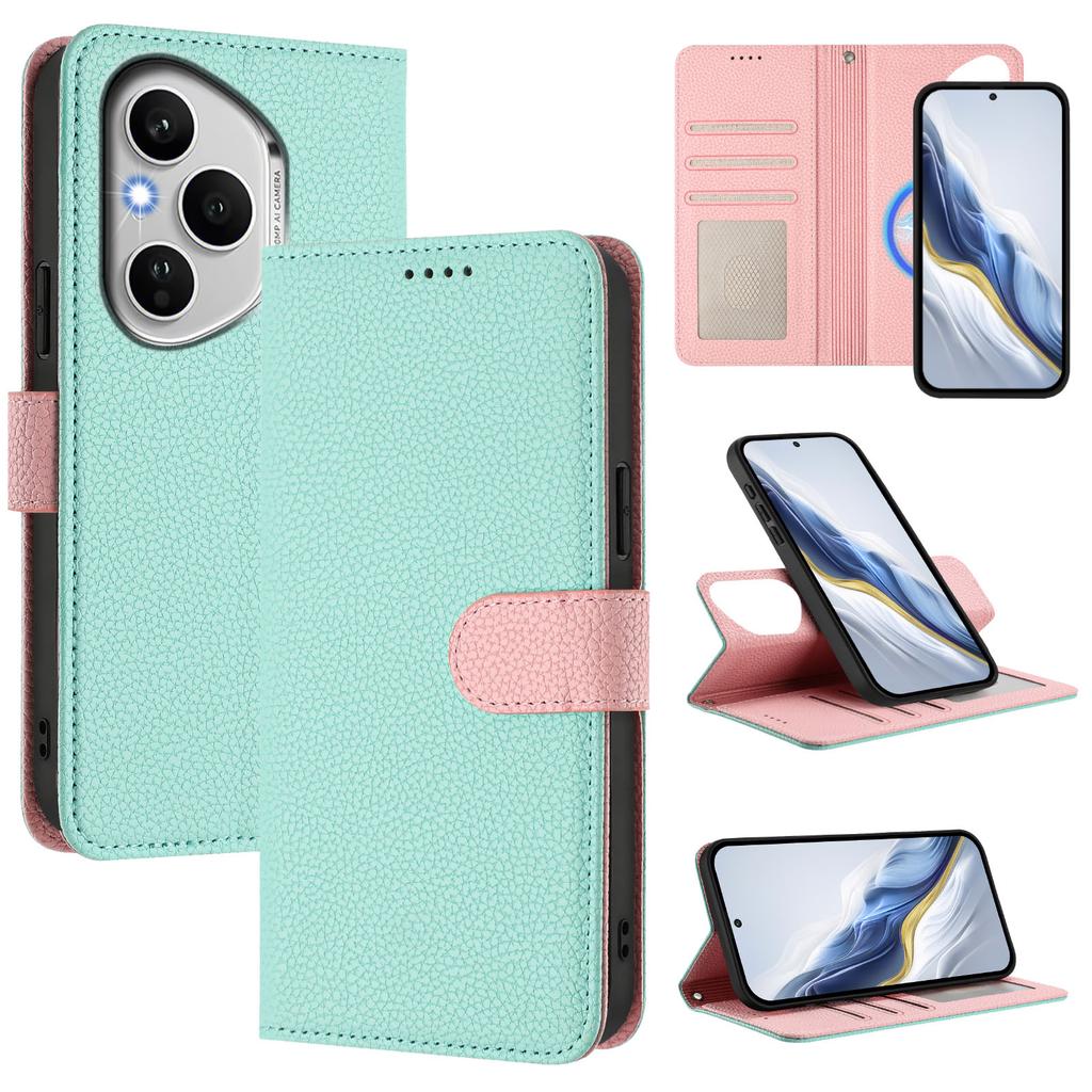 For Honor 400 Pro 5G (Global) Leather Case Detachable Wallet Magnetic Phone Cover with Hand Strap