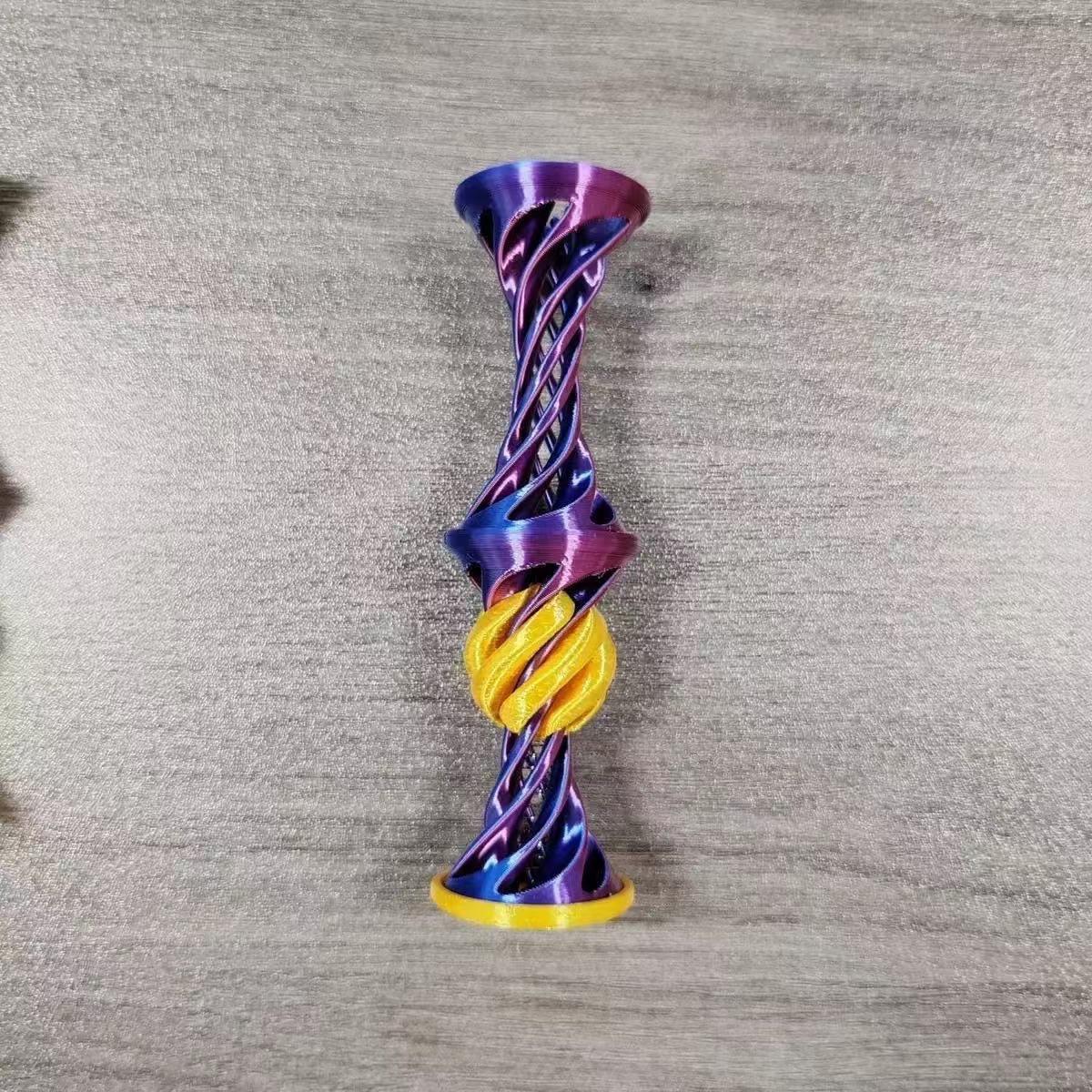 

3D Printing Spiral Spring Jump Ball Spring Ball Through Toy Three-dimensional Catapult Decompression Toy Ornaments фиолетовый