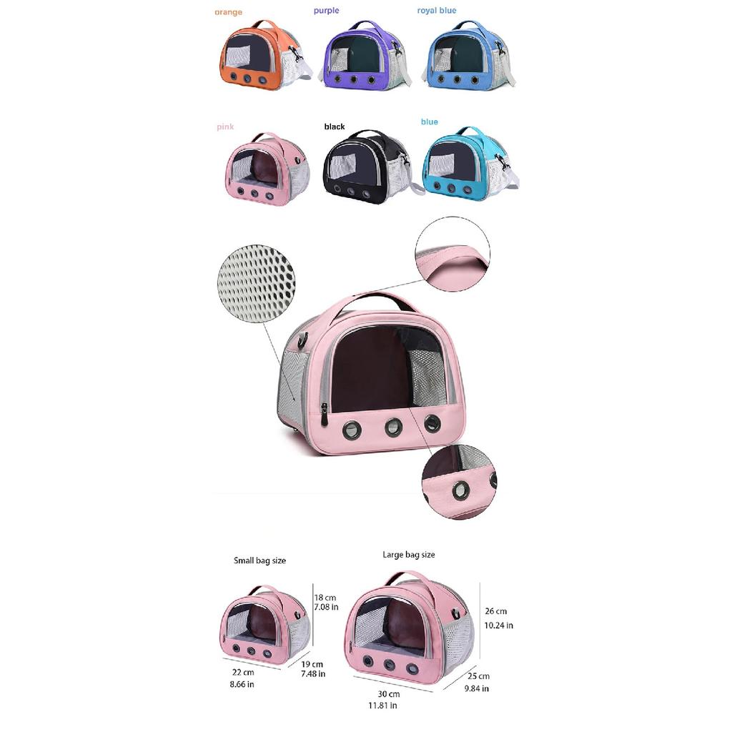 Foldable Cat Dog Bird Rabbit Carrier Bag With Thick Cotton Cushion Pet Aviation Backpack Anti-suffocation Portable Travel Bag